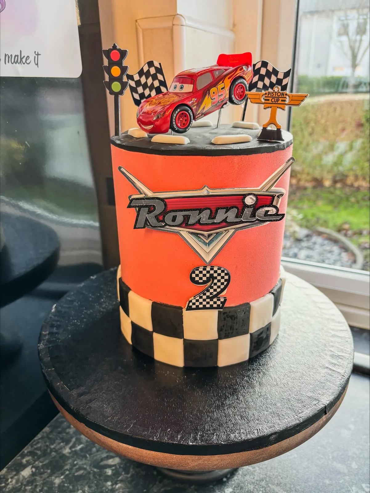 Hot Wheels racing cake